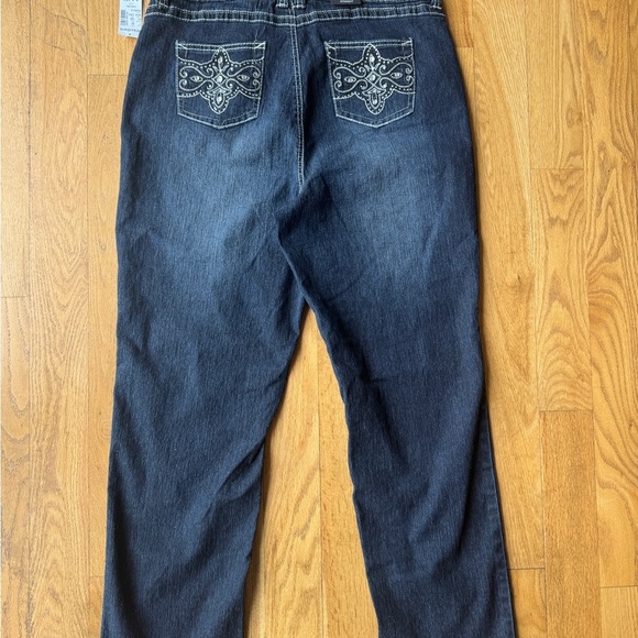 Jeans New roz&Ali Dark Blue Denim Jeans suze 14W - Picture 6 of 10